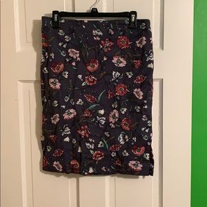 Floral pencil skirt